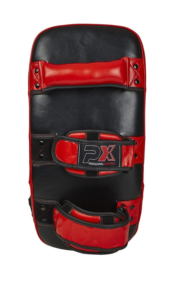 PX Thai Pad (paire) - Arm Makiwara - cuir véritable noir-rouge - pad de frappe, mitaine