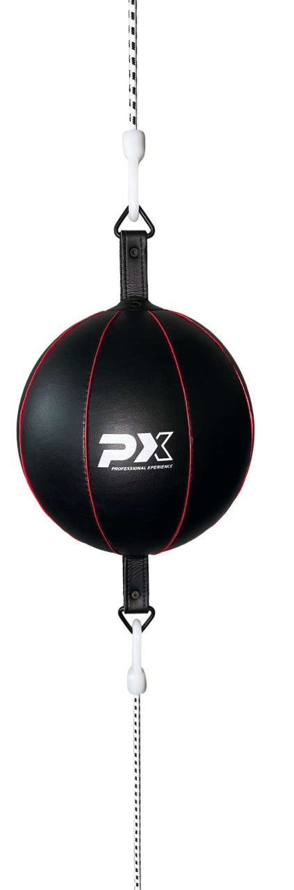 Ballon PX double extrémité en cuir synthétique avec cordes – pour l'entraînement de la coordination