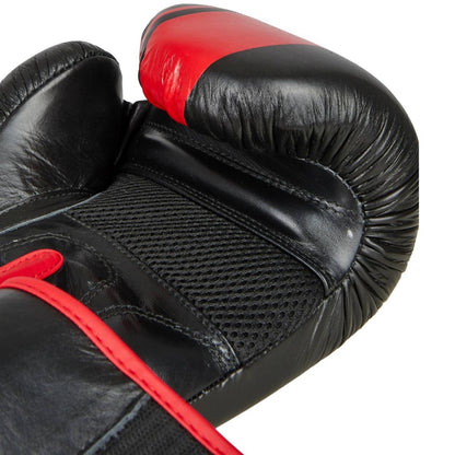 Gants de boxe PX en cuir noir et rouge, 230-473 g – Gants d'entraînement rembourrés