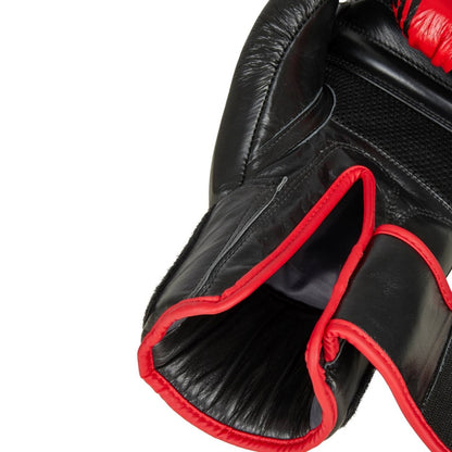 Gants de boxe PX en cuir noir et rouge, 230-473 g – Gants d'entraînement rembourrés