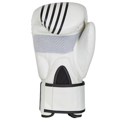 Gants de boxe PX SPARRING, cuir synthétique blanc-noir 8-16 oz - Gants d'entraînement rembourrés