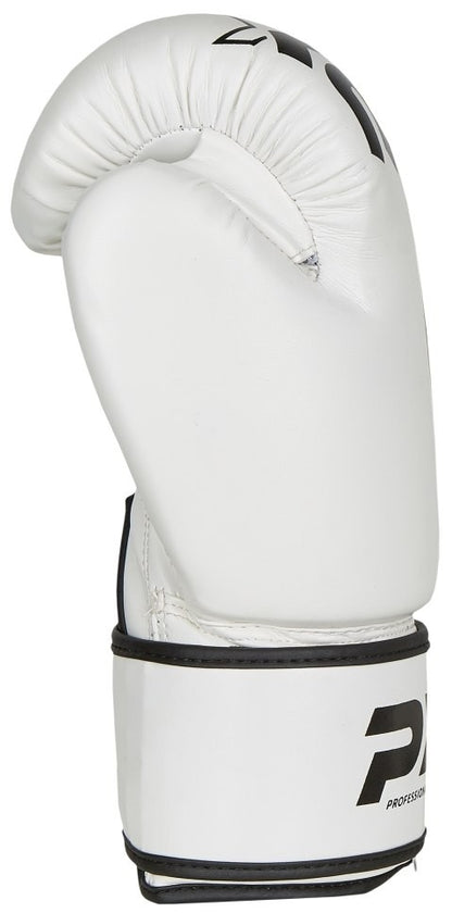 Gants de boxe PX SPARRING, cuir synthétique blanc-noir 8-16 oz - Gants d'entraînement rembourrés