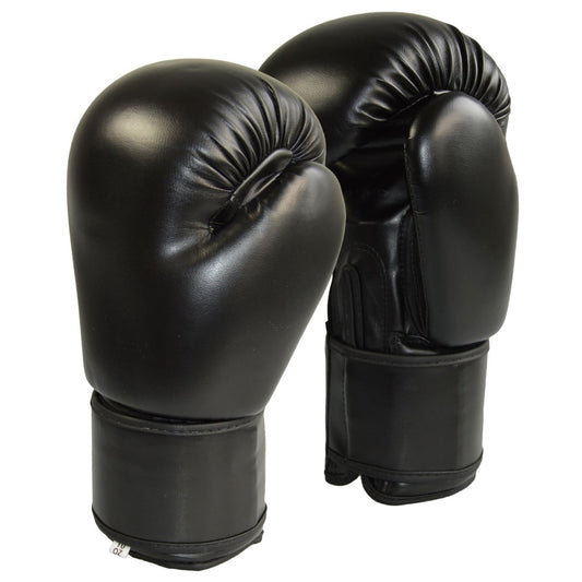 Gants de boxe TEKKA BUDO en cuir synthétique noir 230-473 g - Gants d'entraînement rembourrés