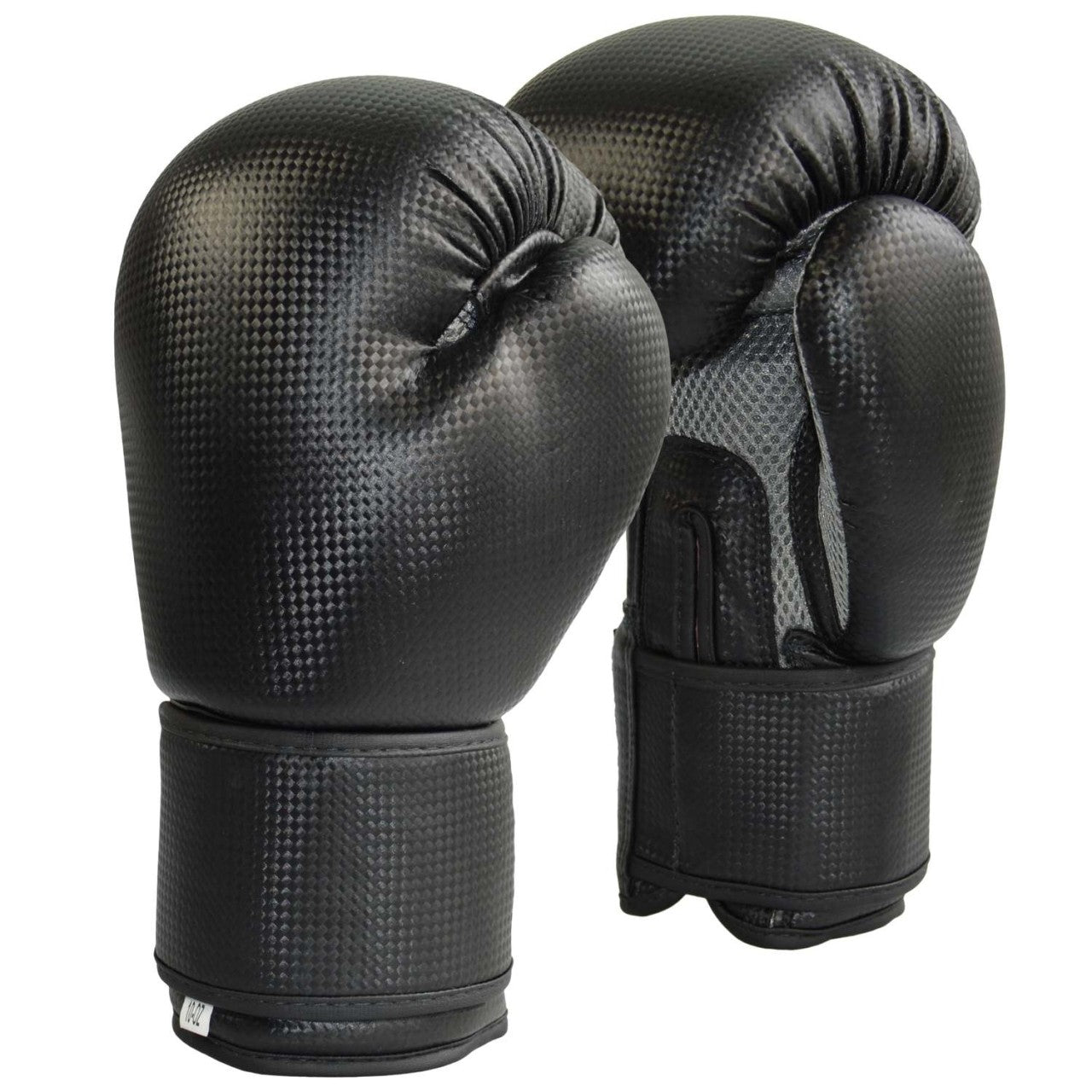 Gants de boxe TEKKA BUDO Carbon Optic Black Mesh Grey 8-12 Oz - Gants d'entraînement rembourrés