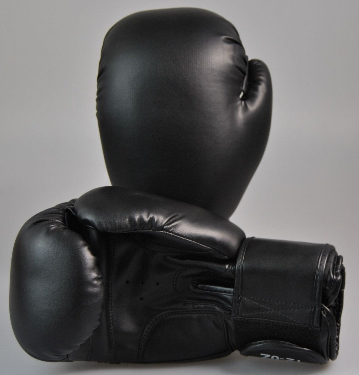 Gants de boxe TEKKA BUDO Top Model en cuir véritable noir 8-14 oz - Gants d'entraînement rembourrés