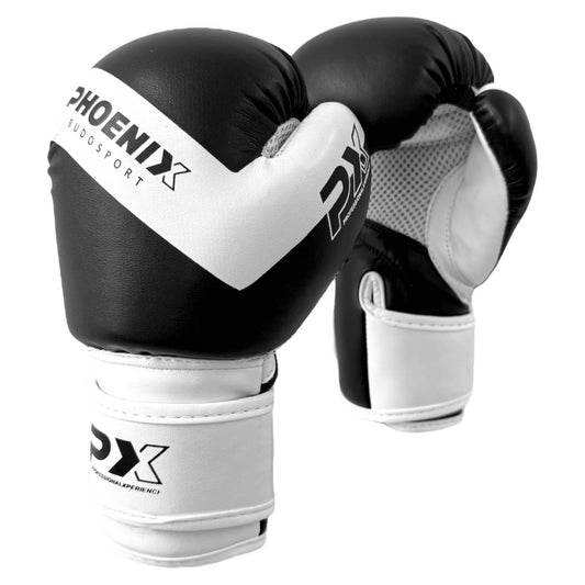 Gants de boxe PX Kids Glove Noir-Blanc 2-8 Oz - Gants d'entraînement rembourrés