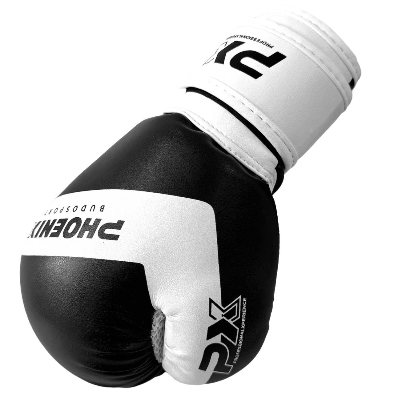 Gants de boxe PX Kids Glove Noir-Blanc 2-8 Oz - Gants d'entraînement rembourrés