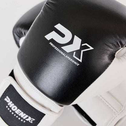 PX Kinder Boxhandschuhe schwarz-weiß - Kids Glove 4 bis 8 oz
