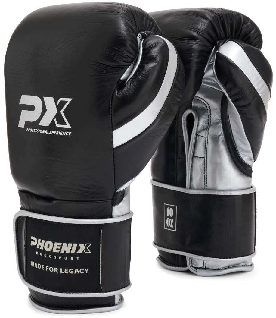 Gants de boxe PX LEGACY Pro Pure Combat Train, Velcro idéal pour l'entraînement technique - coupe ergonomique, avec fermeture Velcro