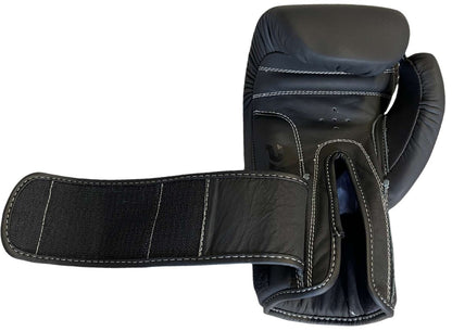 Gants de boxe PX CONTEST en cuir noir, 230-473 g – Gants d'entraînement rembourrés