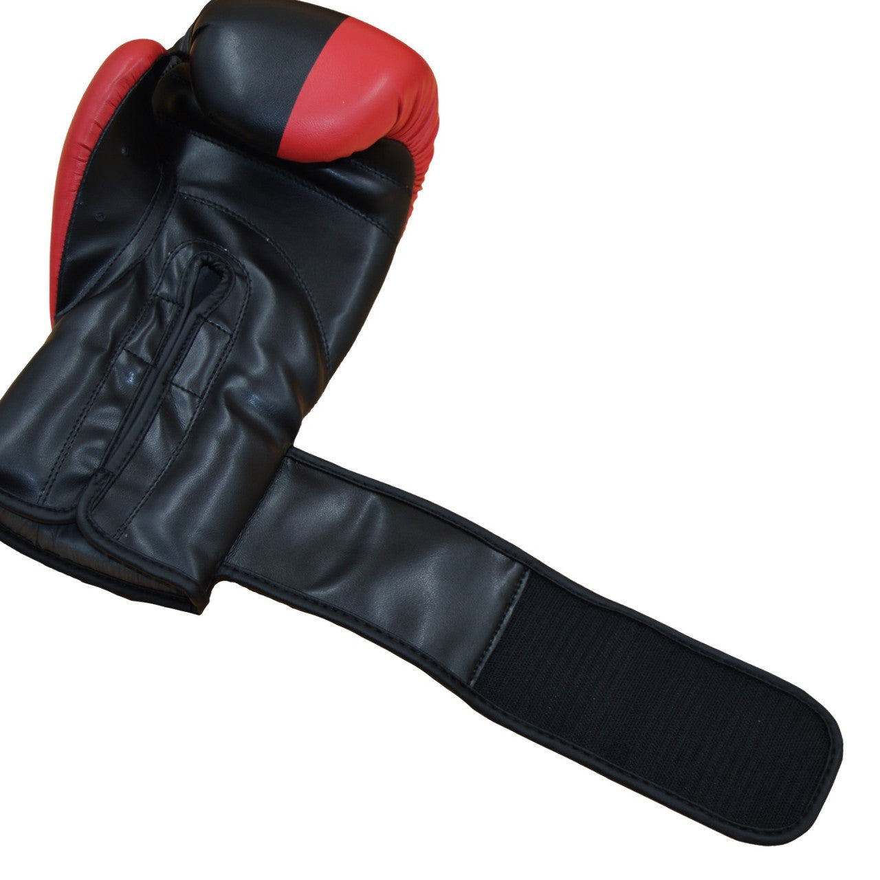 Gants de boxe PX « Préparé au combat » en cuir synthétique noir-rouge 2-16 oz - Gants d'entraînement rembourrés