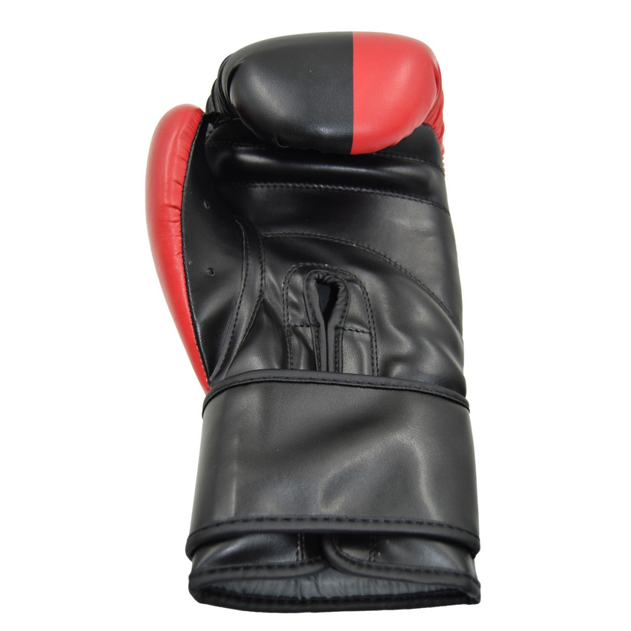 Gants de boxe PX « Préparé au combat » en cuir synthétique noir-rouge 2-16 oz - Gants d'entraînement rembourrés