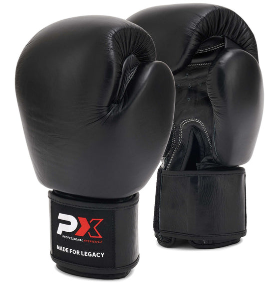 Gants de boxe PX LEGACY, en cuir, idéaux pour l'entraînement technique – avec fermeture velcro