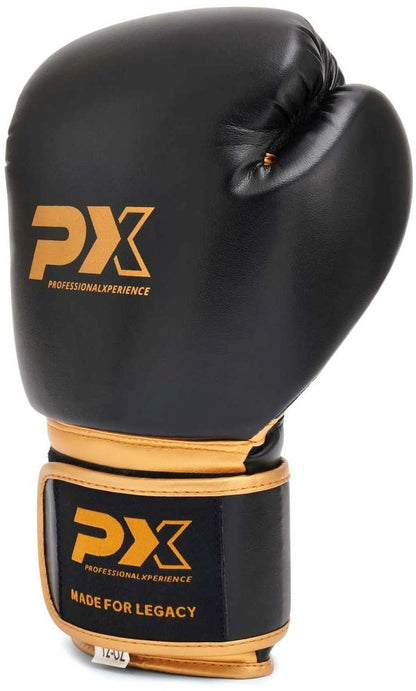 Gants de boxe PX LEGACY, cuir synthétique, 235-473 g – Gants d'entraînement rembourrés