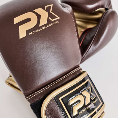 PX Boxhandschuhe Performance - Leder braun-gold - 10 bis 16 oz