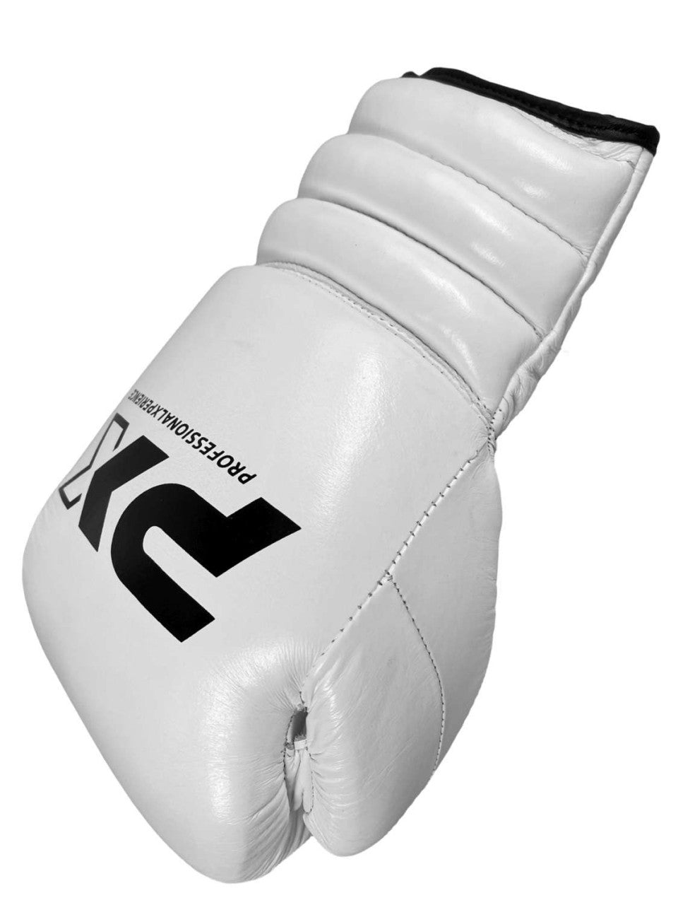 Gants de boxe de compétition PX en cuir blanc 10-16 oz - Gants d'entraînement rembourrés