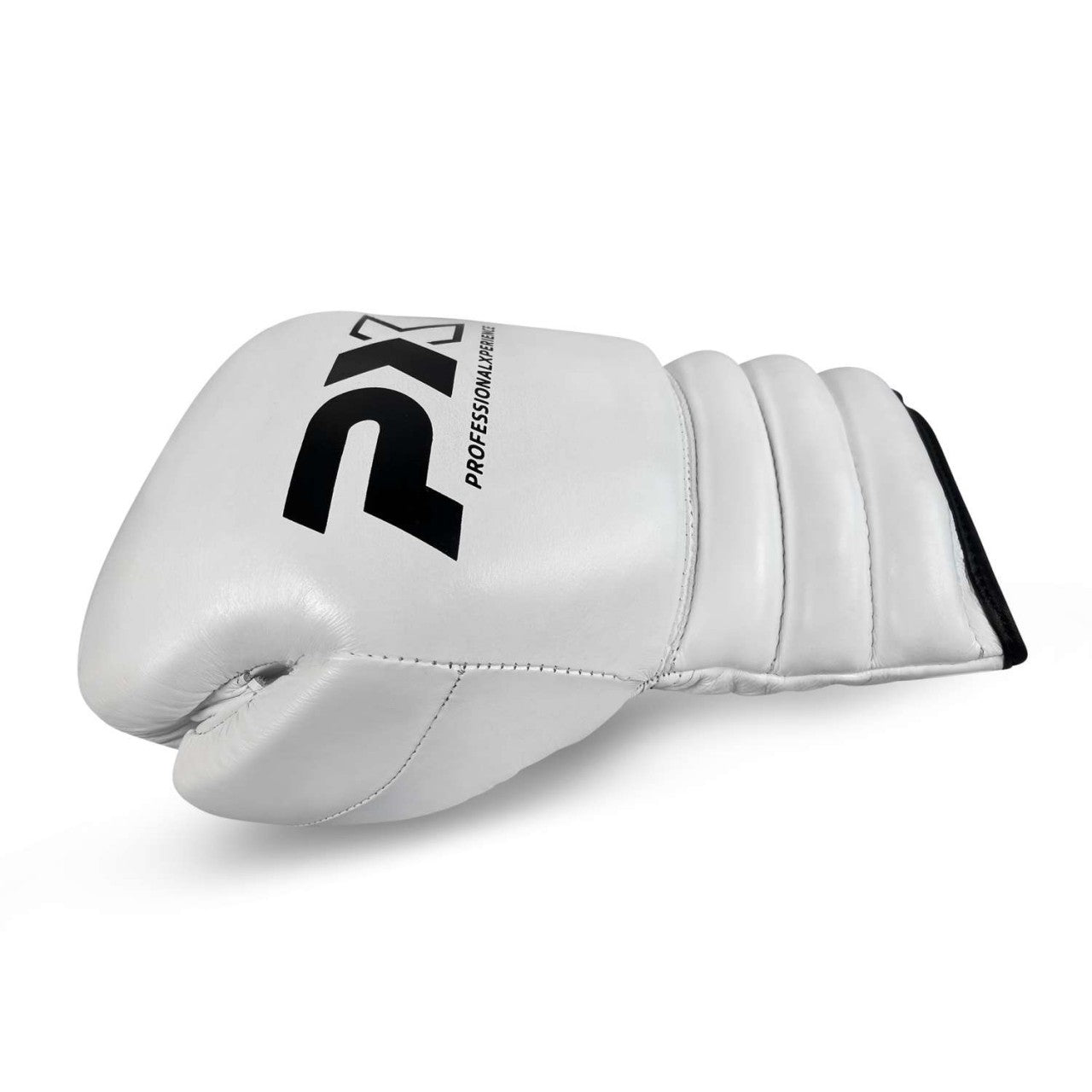 Gants de boxe de compétition PX en cuir blanc 10-16 oz - Gants d'entraînement rembourrés