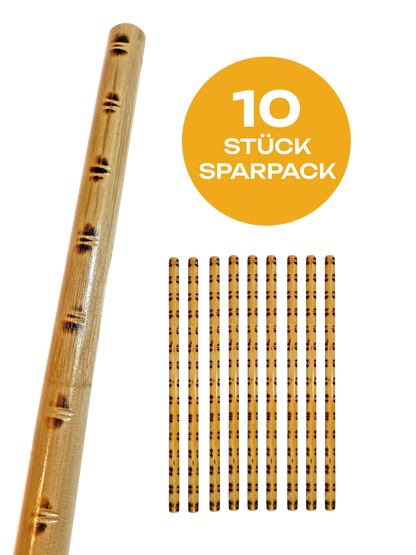 Lot de 10 bâtons d'escrime style tigre 65 cm - Bâton en rotin - Arnis Kali Weapon Training