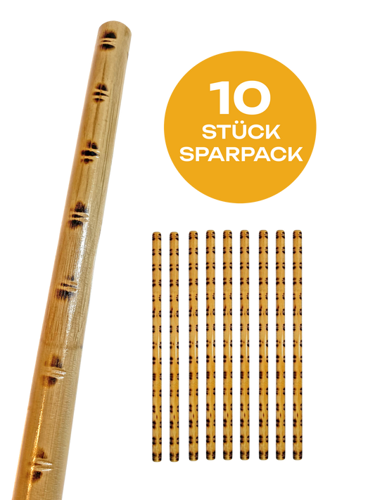 Lot de 10 bâtons d'escrime style tigre 65 cm - Bâton en rotin - Arnis Kali Weapon Training