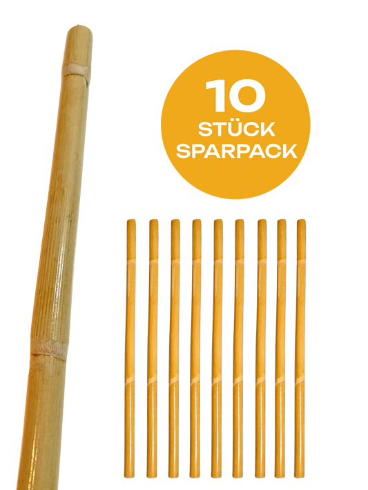 Lot de 10 bâtons d'escrime en rotin non décortiqués 65 cm - Stable avec coque extérieure - Bâton Arnis Kali