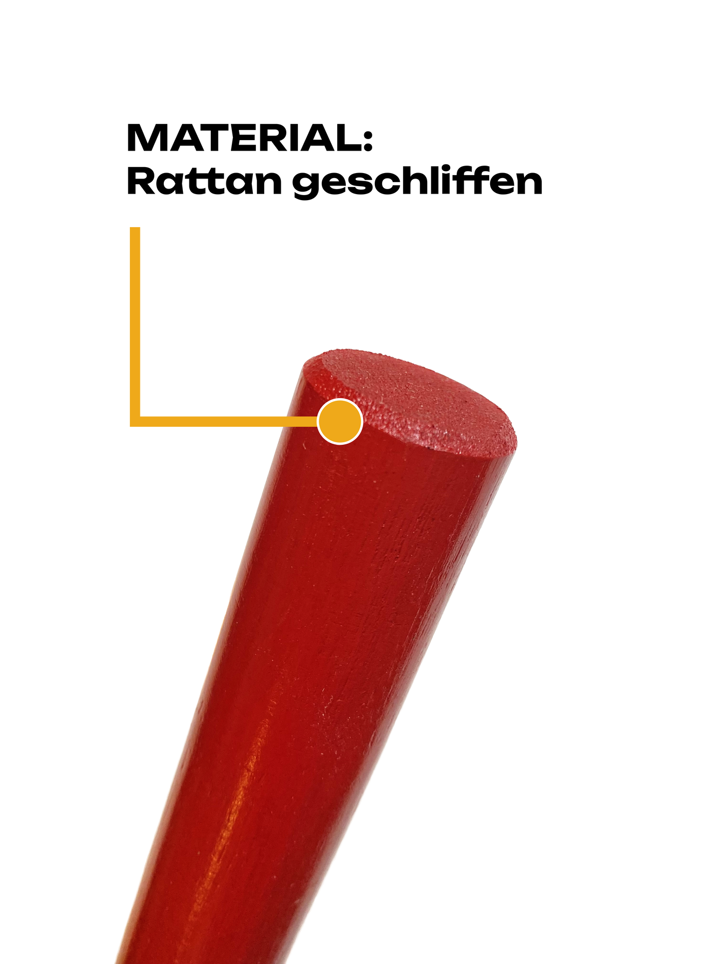 SET Escrima Stick noir-rouge avec housse pour arme - bâton en rotin 65 cm poncé verni