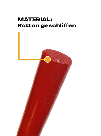 SET Escrima Stick noir-rouge avec housse pour arme - bâton en rotin 65 cm poncé verni