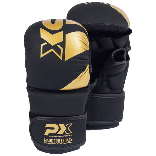 Protège-mains PX MMA en cuir, noir-or