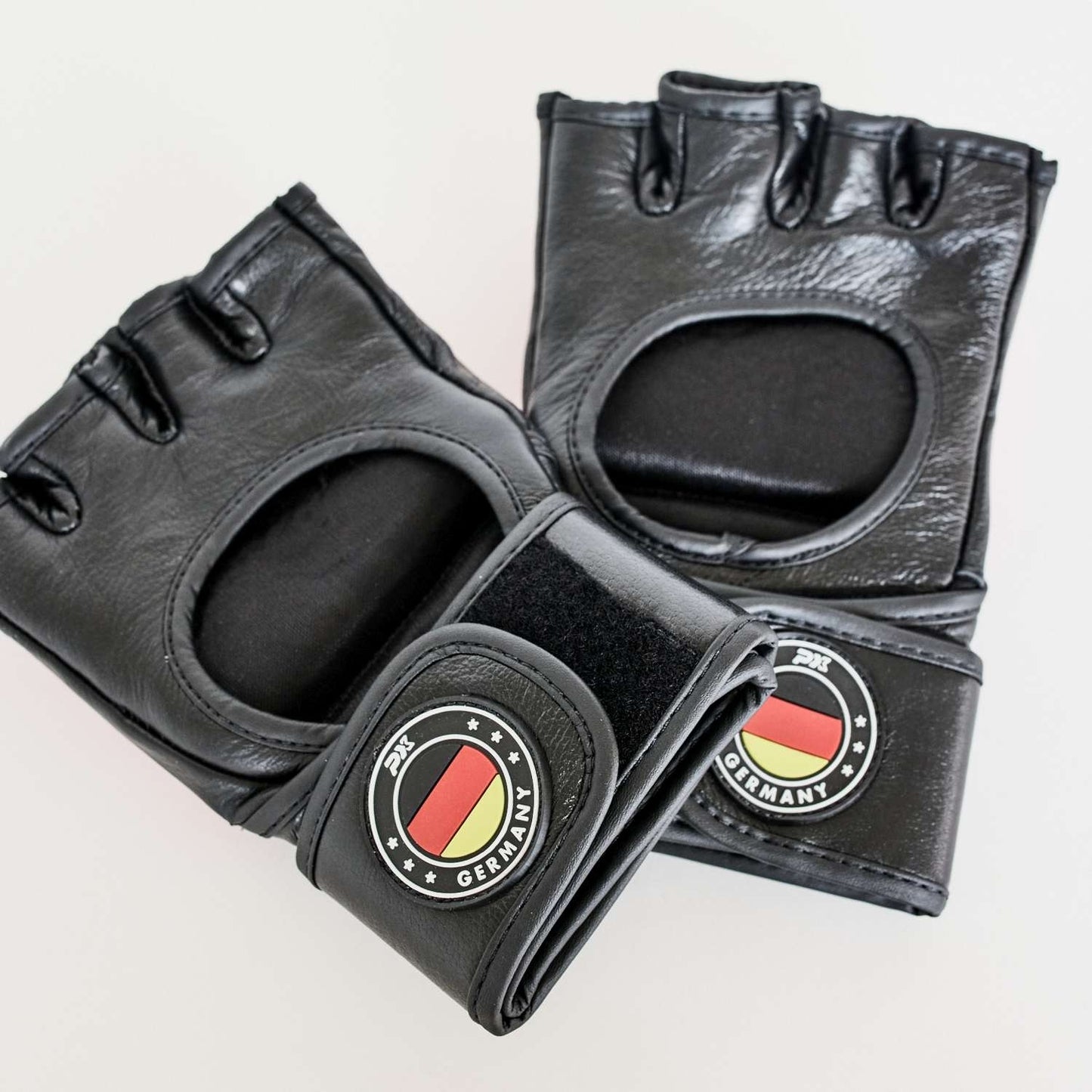 PX MMA Handschutz Pro Performance - Leder schwarz-blau 4 oz