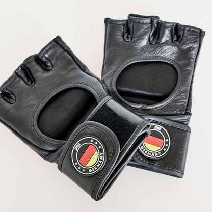 PX MMA Handschutz Pro Performance - Leder schwarz-blau 4 oz