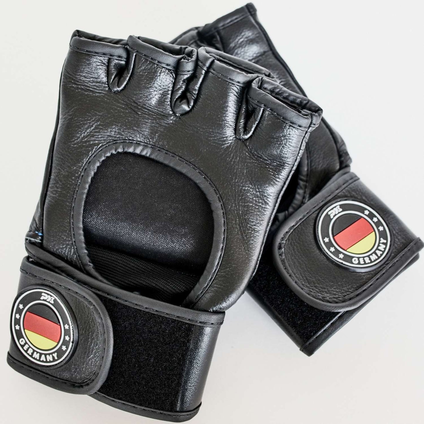 PX MMA Handschutz Pro Performance - Leder schwarz-rot 4 oz