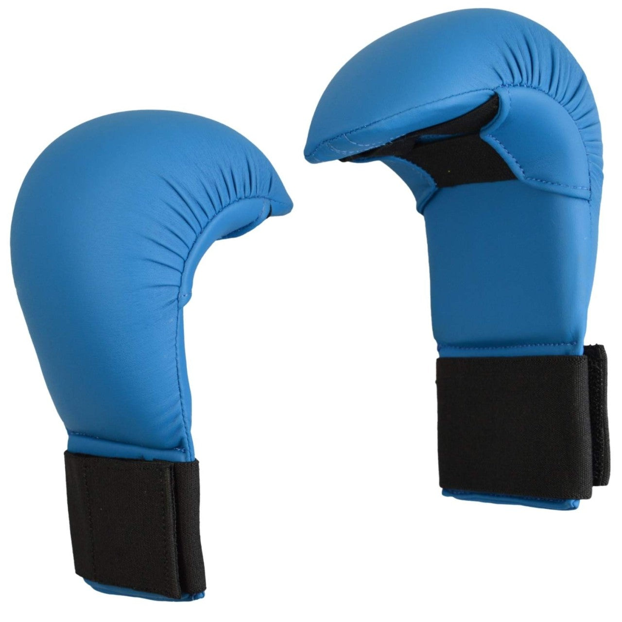 Protège-mains de compétition de karaté bleu coupe ergonomique