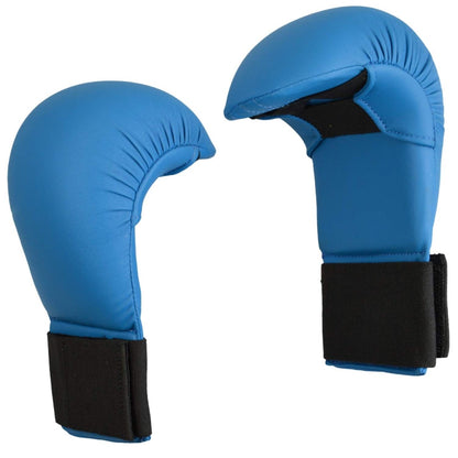 Karate Faustschützer Essential blau - Wettkampfhandschutz Kunstleder