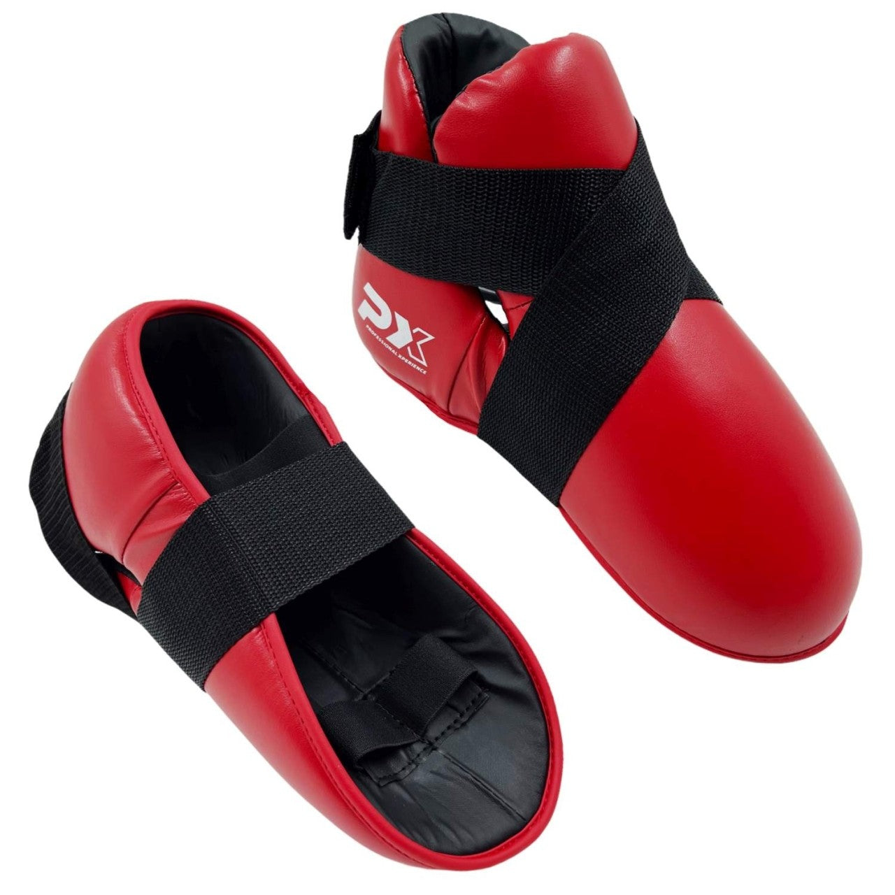 Protège-pieds PX en cuir synthétique bleu - Protections pour karaté, taekwondo, kickboxing - Arts martiaux