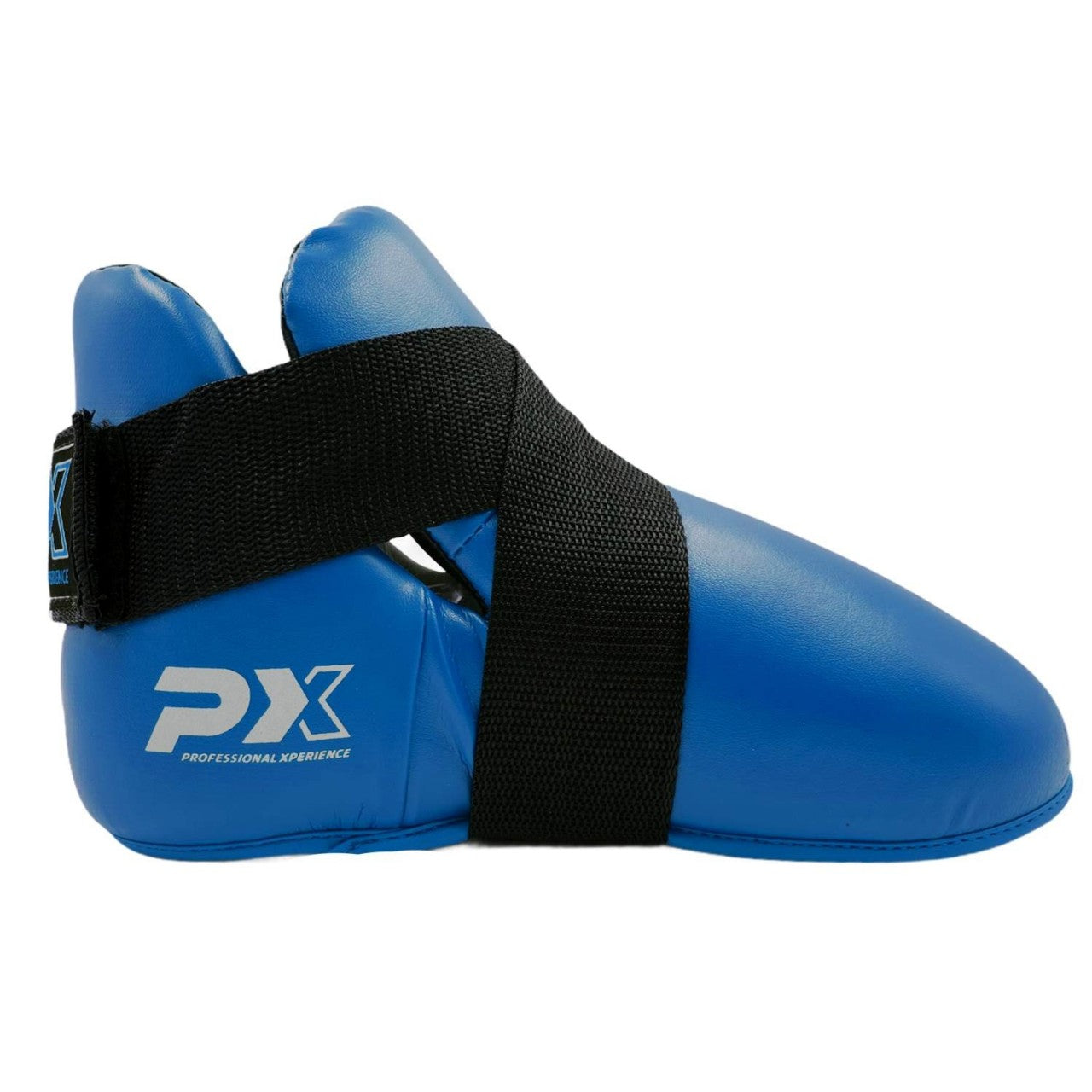 Protège-pieds PX en cuir synthétique bleu - Protections pour karaté, taekwondo, kickboxing - Arts martiaux