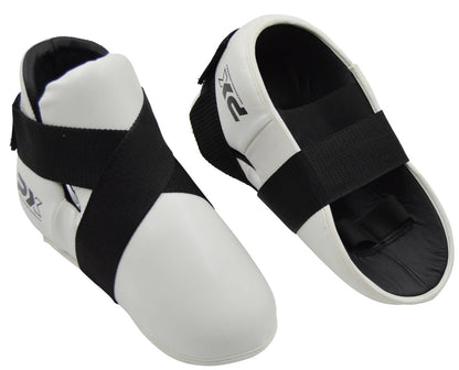 Protège-pieds PX en cuir synthétique bleu - Protections pour karaté, taekwondo, kickboxing - Arts martiaux
