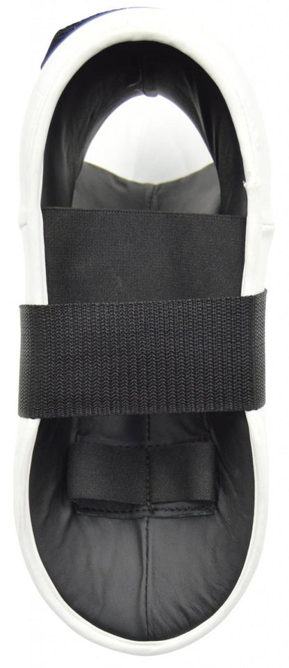 Protège-pieds PX en cuir synthétique bleu - Protections pour karaté, taekwondo, kickboxing - Arts martiaux