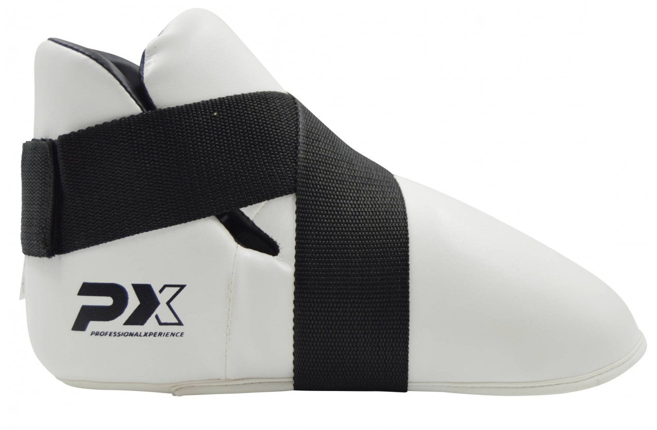 Protège-pieds PX en cuir synthétique bleu - Protections pour karaté, taekwondo, kickboxing - Arts martiaux