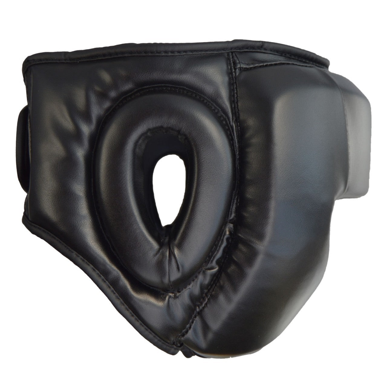 Casque PX en cuir synthétique noir - Protections pour karaté, taekwondo, kickboxing - Arts martiaux