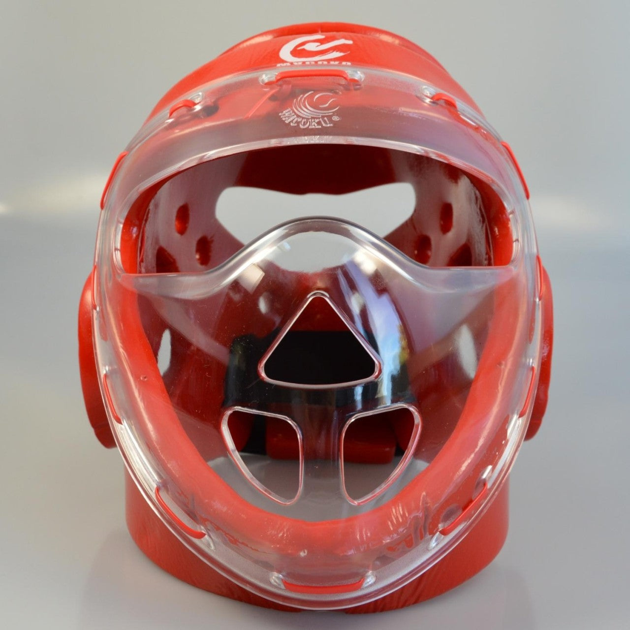 Casque de protection WACOKU en mousse rouge, masque, WTF - Karaté, Taekwondo, Kickboxing - Protections pour arts martiaux
