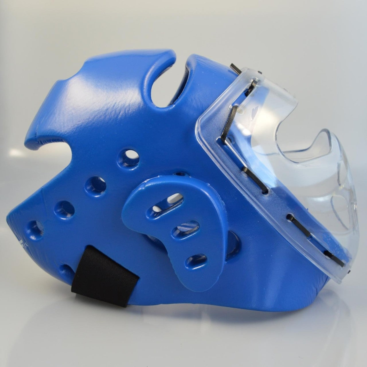 Casque de protection WACOKU en mousse bleue, masque, WTF - Karaté, Taekwondo, Kickboxing - Protections pour arts martiaux