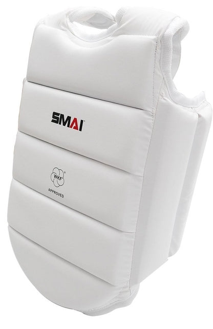 SMAI WKF Gilet de Karaté pour Enfant U14, Blanc - Karaté, Taekwondo, Kickboxing - Protecteurs d'Arts Martiaux
