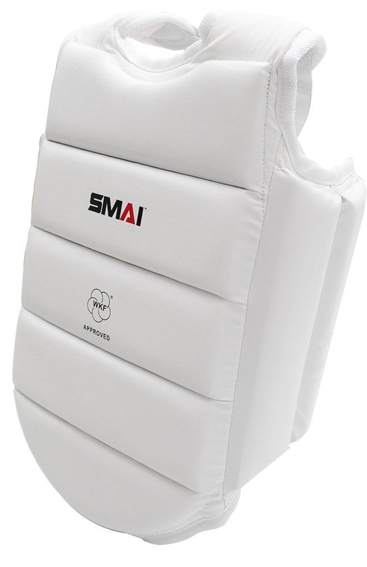 SMAI WKF Gilet de Karaté pour Enfant U14, Blanc - Karaté, Taekwondo, Kickboxing - Protecteurs d'Arts Martiaux