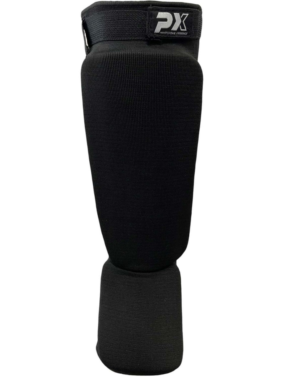 Protège-tibias PX avec velcro noir - Karaté, taekwondo, kickboxing - Protections pour arts martiaux