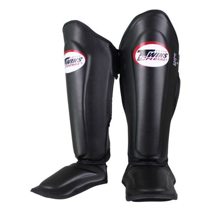 Protège-tibias Twins noir - Karaté, Taekwondo, Kickboxing - Protections pour arts martiaux