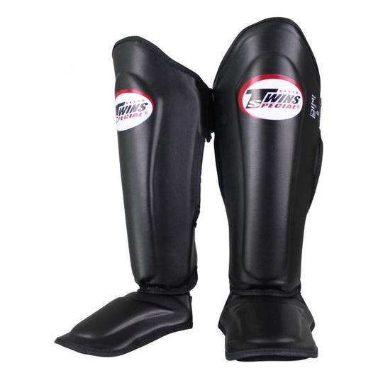 Protège-tibias Twins noir - Karaté, Taekwondo, Kickboxing - Protections pour arts martiaux
