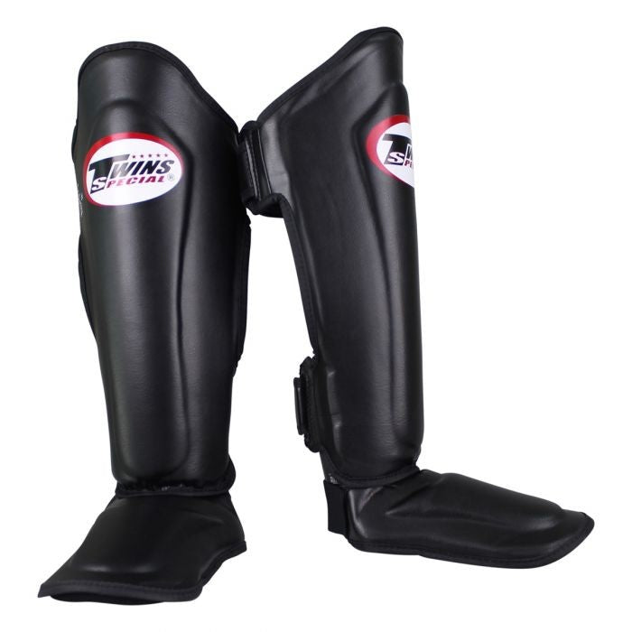 Protège-tibias Twins noir - Karaté, Taekwondo, Kickboxing - Protections pour arts martiaux