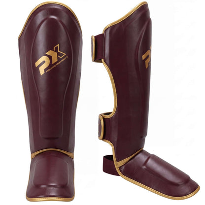 PX Schienbein-Spannschutz braun-gold - Kickboxen, Muay Thai, MMA