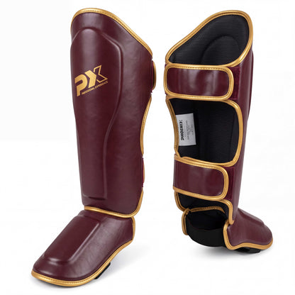 PX Schienbein-Spannschutz braun-gold - Kickboxen, Muay Thai, MMA