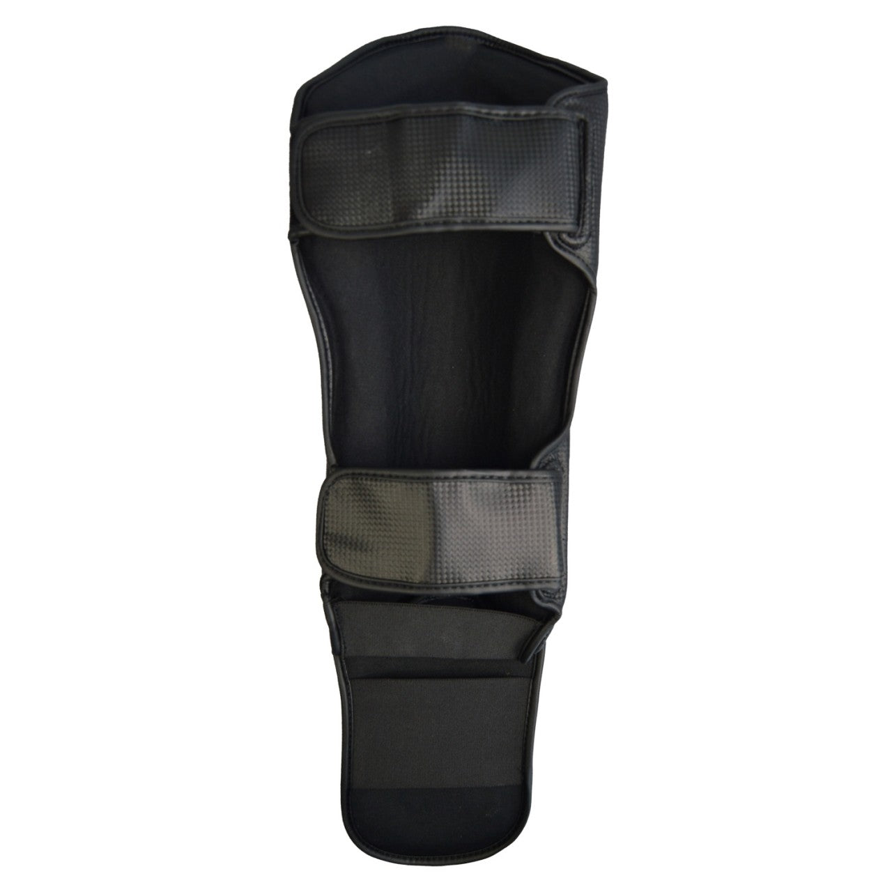 Protège-tibias PX FIGHT PRO en cuir synthétique noir-blanc - Protections pour karaté, taekwondo, kickboxing - Arts martiaux