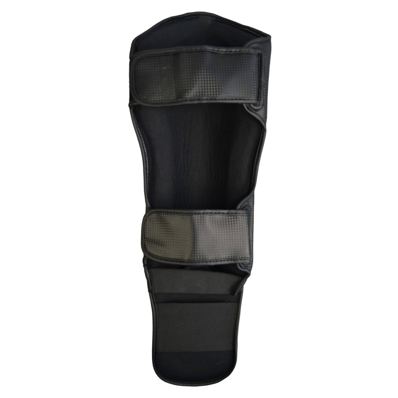 Protège-tibias PX FIGHT PRO en cuir synthétique noir-blanc - Protections pour karaté, taekwondo, kickboxing - Arts martiaux